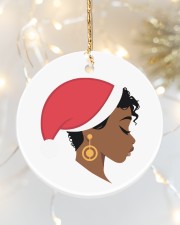 Afro Santa 4 Circle ornament - single (porcelain) aos-circle-ornament-single-porcelain-lifestyles-03