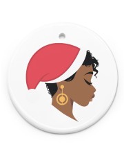 Afro Santa 4 Circle ornament - single (porcelain) front
