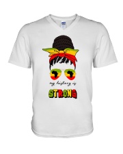 My History Is Strong 5 V-Neck T-Shirt tile