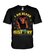 I am Black History V-Neck T-Shirt tile