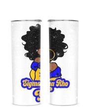Sigma Gamma Rho Girl Glitter Tumbler tile