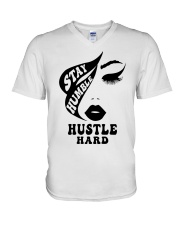 Stay Humble Hustle Hard V-Neck T-Shirt tile