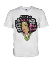 AKA Queen V-Neck T-Shirt tile
