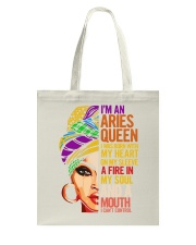 Aries Black Queen Tote Bag tile