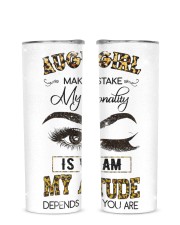 August Girl Glitter Tumbler tile