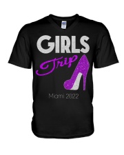 Girls Trip Purple Heels V-Neck T-Shirt tile