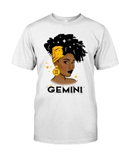 Black girl Zodiac Sign Gemini Classic T-Shirt front