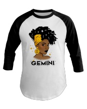 Black girl Zodiac Sign Gemini Baseball Tee tile