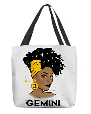 Black girl Zodiac Sign Gemini All-Over Tote tile