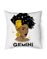 Black girl Zodiac Sign Gemini Indoor Pillow tile