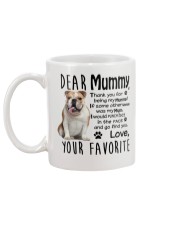 bulldog mummy Mug back