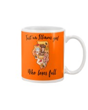 Girl Illinois Love Fall Mug tile