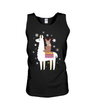 Sloth Riding Llama Funny Christmas T Shirt Unisex Tank thumbnail