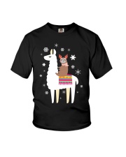 Sloth Riding Llama Funny Christmas T Shirt Youth T-Shirt thumbnail