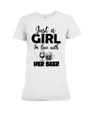 just a girl in love with her beer Premium Fit Ladies Tee thumbnail