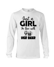just a girl in love with her beer Long Sleeve Tee thumbnail