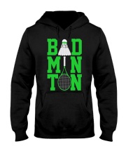 Badminton Rackets Green Hooded Sweatshirt thumbnail