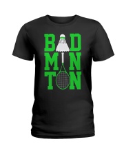 Badminton Rackets Green Ladies T-Shirt thumbnail