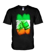 St Patrick Flag - Beer Splash IE V-Neck T-Shirt tile