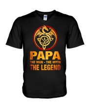 Papa The Man The Myth The Legend V-Neck T-Shirt tile