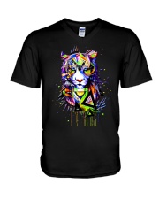 Tiger Graffiti Ver 5 V-Neck T-Shirt tile
