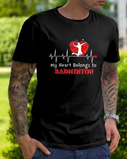 My Heart Belongs To Badminton Classic T-Shirt lifestyle-mens-crewneck-front-7