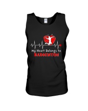 My Heart Belongs To Badminton Unisex Tank thumbnail