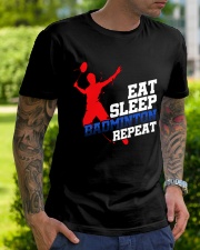 Eat Sleep Badminton Repeat Classic T-Shirt lifestyle-mens-crewneck-front-7