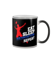 Eat Sleep Badminton Repeat Color Changing Mug thumbnail