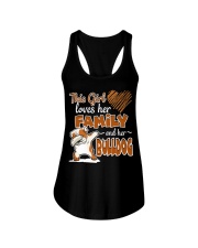 This Girl love her family and her bulldog Ladies Flowy Tank thumbnail
