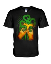 St Patrick- Beer Splash V-Neck T-Shirt tile