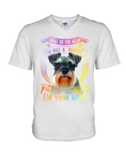 schnauzer V-Neck T-Shirt tile