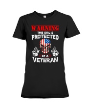 This Girl Is Protected By A Veteran Premium Fit Ladies Tee tile