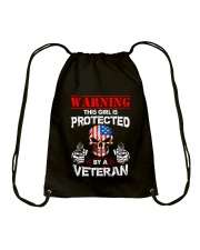 This Girl Is Protected By A Veteran Drawstring Bag tile