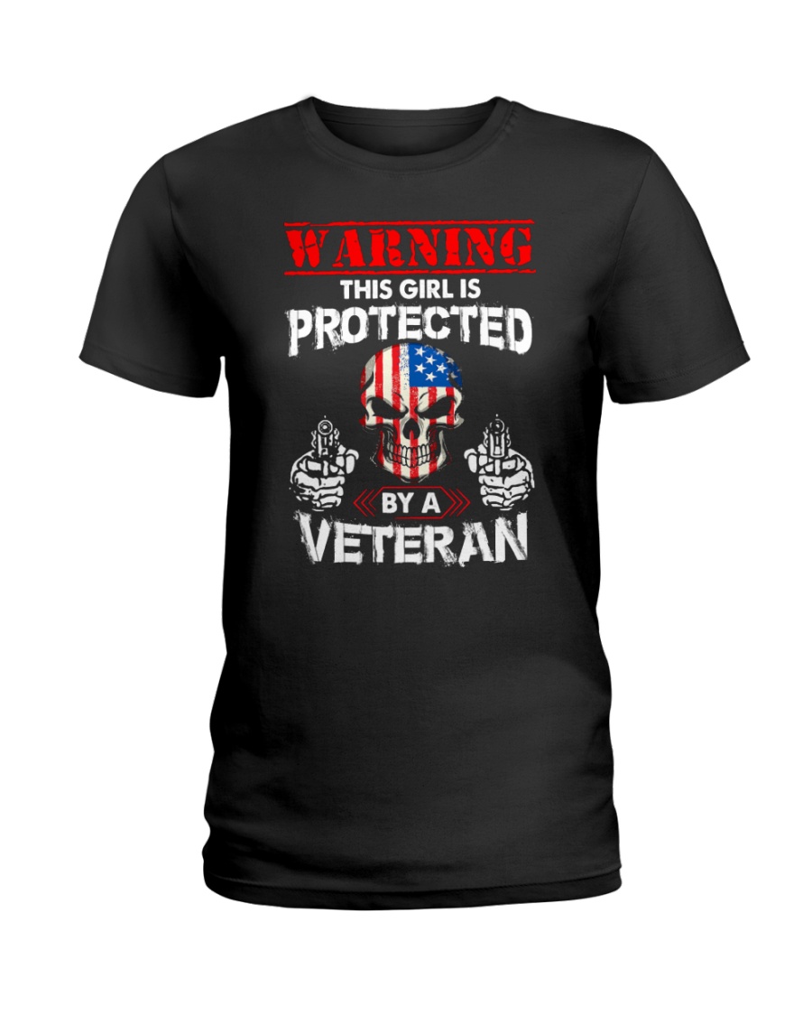 This Girl Is Protected By A Veteran Ladies T-Shirt