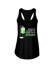 My Blood Type Is Green Beer Ladies Flowy Tank tile