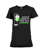 My Blood Type Is Green Beer Premium Fit Ladies Tee tile