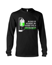 My Blood Type Is Green Beer Long Sleeve Tee tile