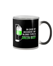 My Blood Type Is Green Beer Color Changing Mug tile