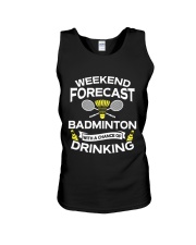 Weekend Forecast Badminton Unisex Tank thumbnail