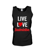Live Love Badminton Unisex Tank thumbnail