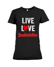 Live Love Badminton Premium Fit Ladies Tee thumbnail