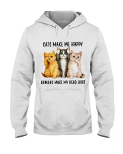 Cats Make Me Happy Hooded Sweatshirt thumbnail