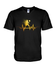 Badminton Heartbeat V-Neck T-Shirt thumbnail