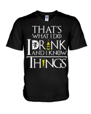 That's What I Do I Drink Ver 2 V-Neck T-Shirt tile