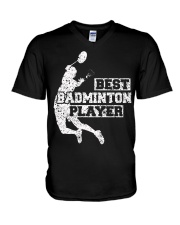 Best Badminton Player V-Neck T-Shirt thumbnail