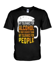 My Tolerance For Alcohol V-Neck T-Shirt tile