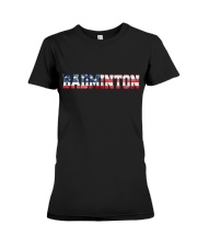 Badminton American Flag Premium Fit Ladies Tee thumbnail