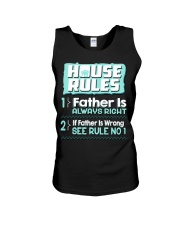 House Rules Father Unisex Tank tile
