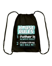 House Rules Father Drawstring Bag tile